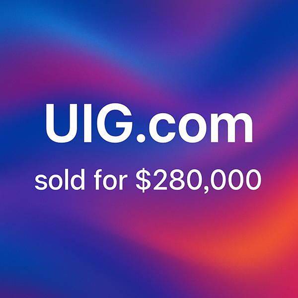 UIG.com以28万美元高价成交，凸显域名价值