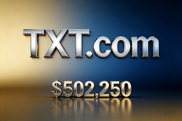 重磅！三字母精品域名TXT.com以502,250美元高价成交