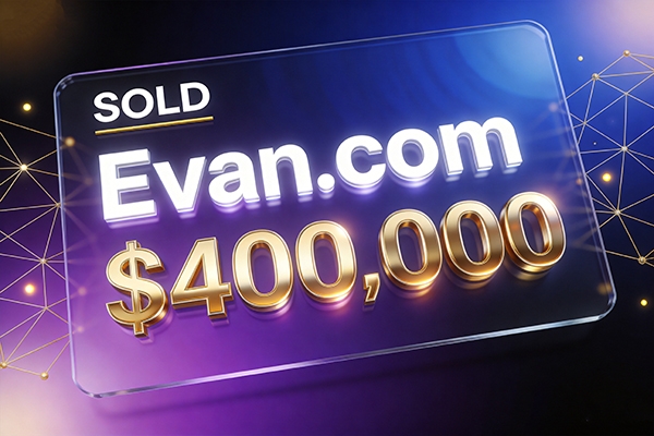 短域名再传捷报：Evan.com 以 $400,000 成交