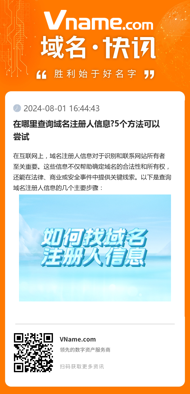 在哪里查询域名注册人信息?5个方法可以尝试