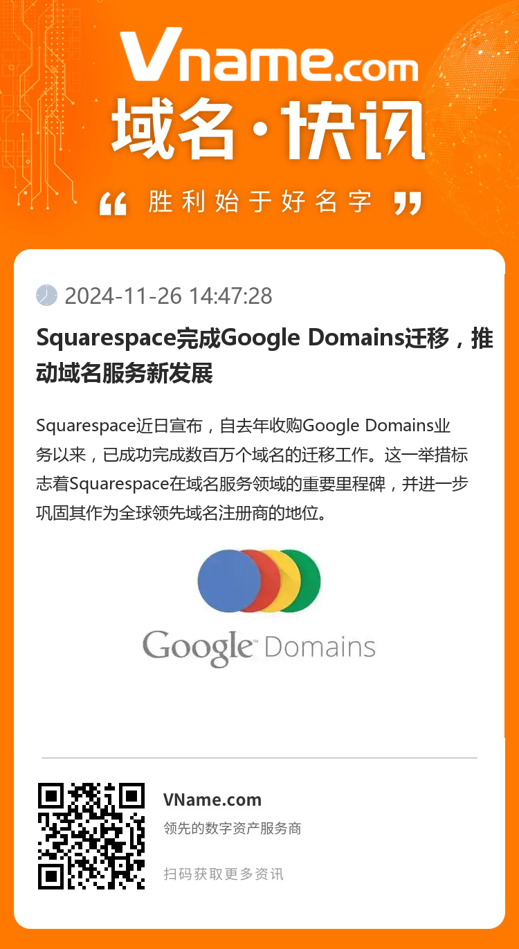 Squarespace完成Google Domains迁移，推动域名服务新发展