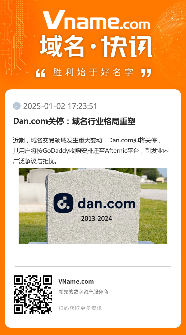 Dan.com关停：域名行业格局重塑