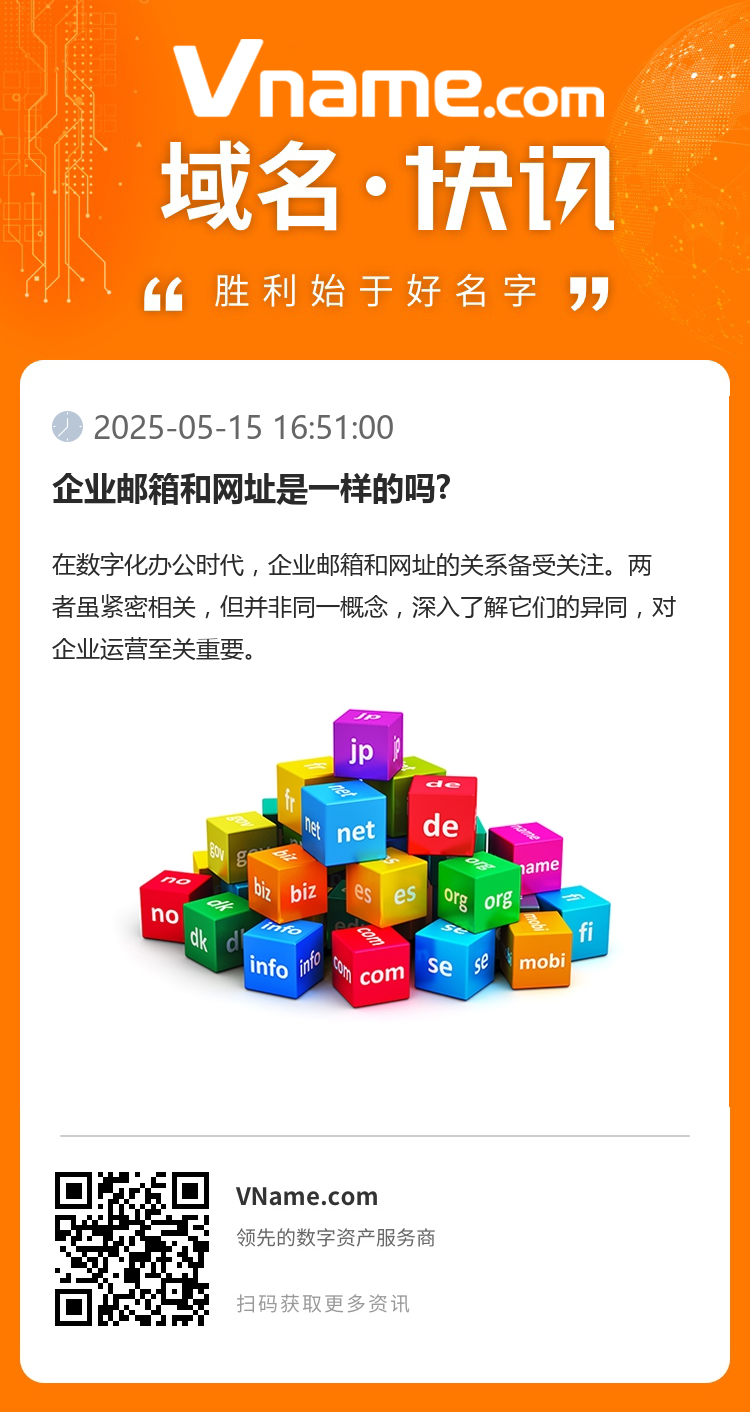 企业邮箱和网址是一样的吗?