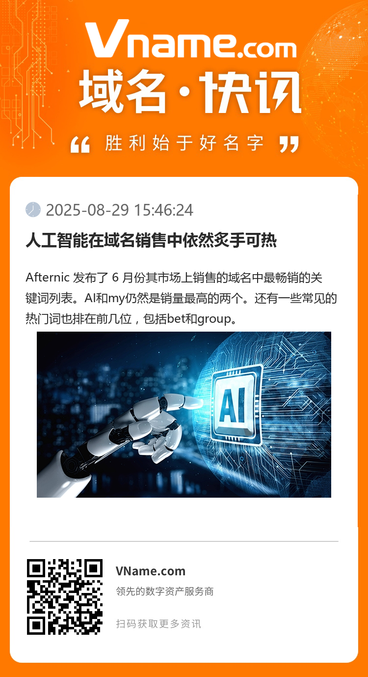 人工智能在域名销售中依然炙手可热