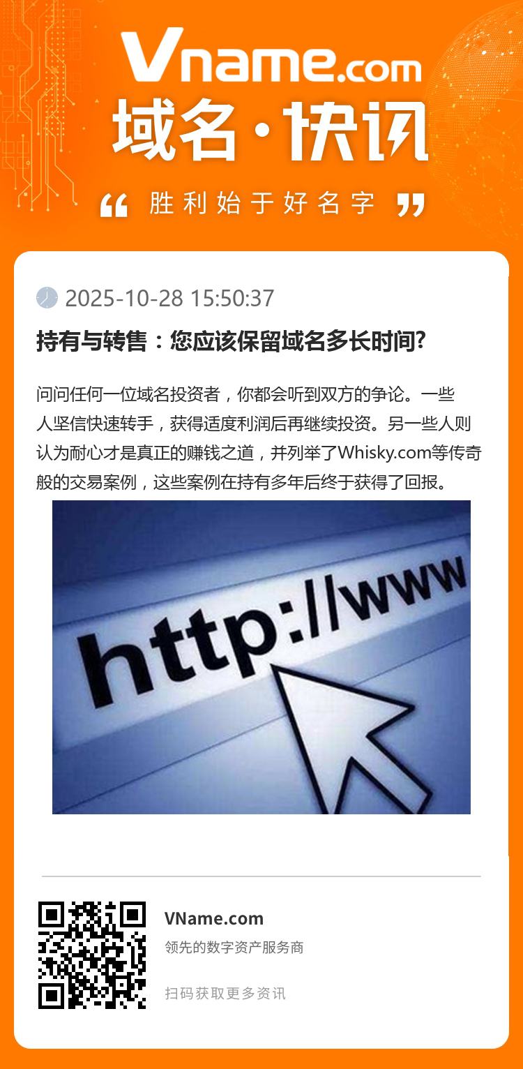持有与转售：您应该保留域名多长时间?