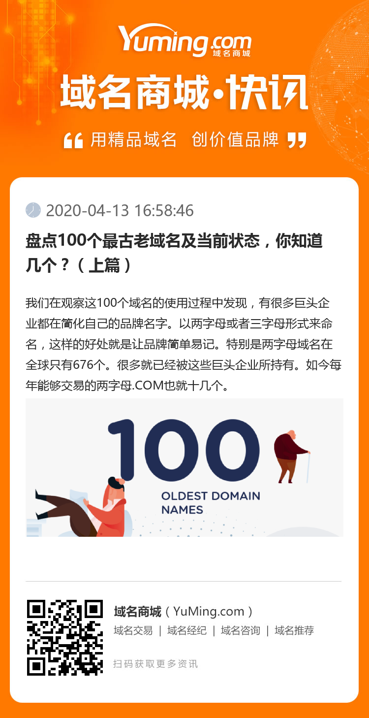 盘点100个最古老域名及当前状态,你知道几个?(上篇)